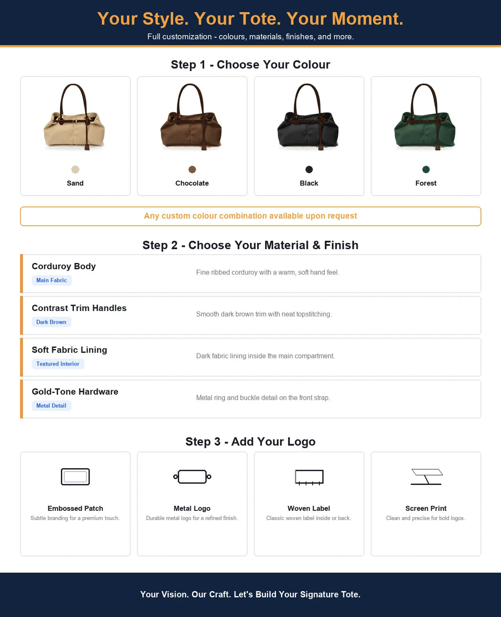 Custom Logo OEM ODM Beige Corduroy Shoulder Bag Slouchy Tote with Belt Buckle Low MOQ Custom Design Wholesale