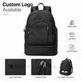 Custom Logo OEM ODM Black Gym Backpack with Shoe Compartment Nylon Travel Daypack Low MOQ Custom Design Wholesale