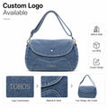 Custom Logo OEM ODM Denim Saddle Bag Women Crossbody Shoulder Bag Low MOQ Custom Design Wholesale Manufacturer