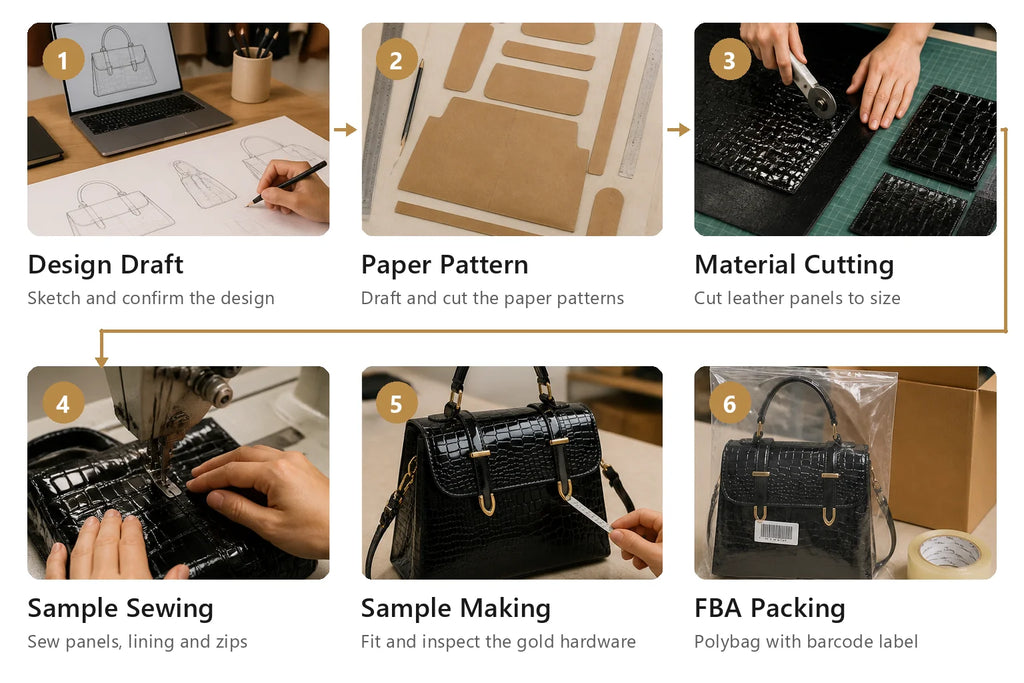 Custom Logo OEM ODM Manufacturer Crocodile PU Leather Shoulder Handbag Detachable Adjustable Strap Elegant for Women Work