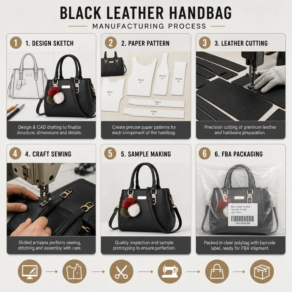Custom Logo OEM ODM Private Label Low MOQ BSCI Factory Tote Bag Pebbled Grain 2 Way Carry Structured Handbag for Office Commute