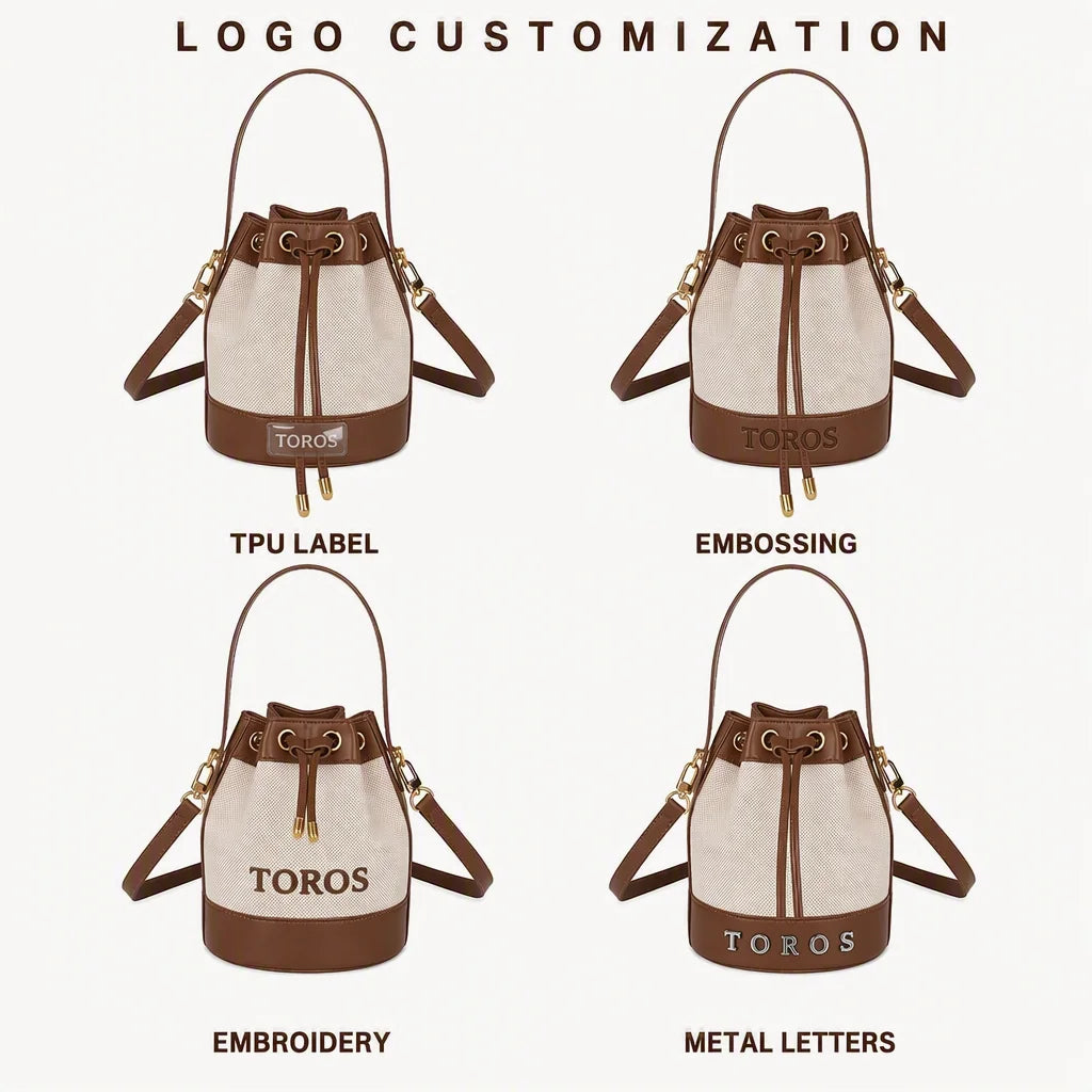 Custom Logo PU Leather Mini Bucket Bag OEM ODM Manufacturer Private Label Crossbody Shoulder Bag Low MOQ Wholesale