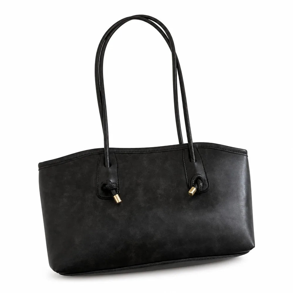 Custom Logo PU Tote Bag OEM ODM Leather Trim Shoulder Shopper Women Minimalist Everyday Bag Custom Design Factory Direct