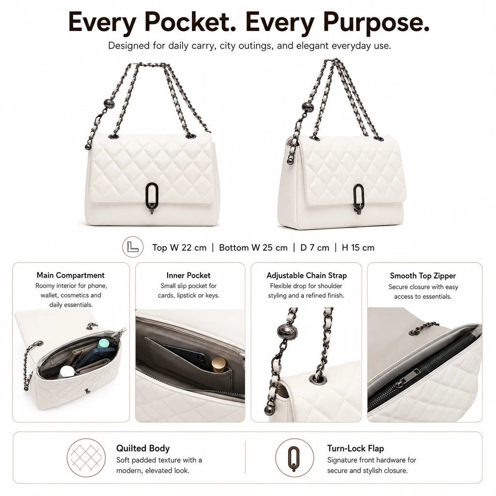 Custom Logo Quilted Chain Bag OEM ODM Flap Shoulder Purse Women Elegant Crossbody Low MOQ Multiple Colors Factory Direct