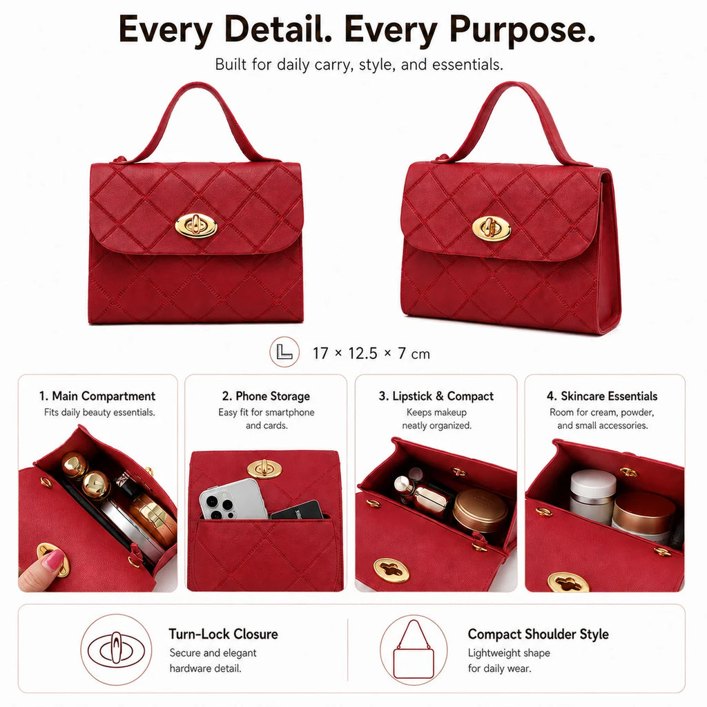 Custom Logo Quilted Top Handle Handbag Women Diamond Lattice Shoulder Crossbody Bag PU Leather Wholesale OEM/ODM