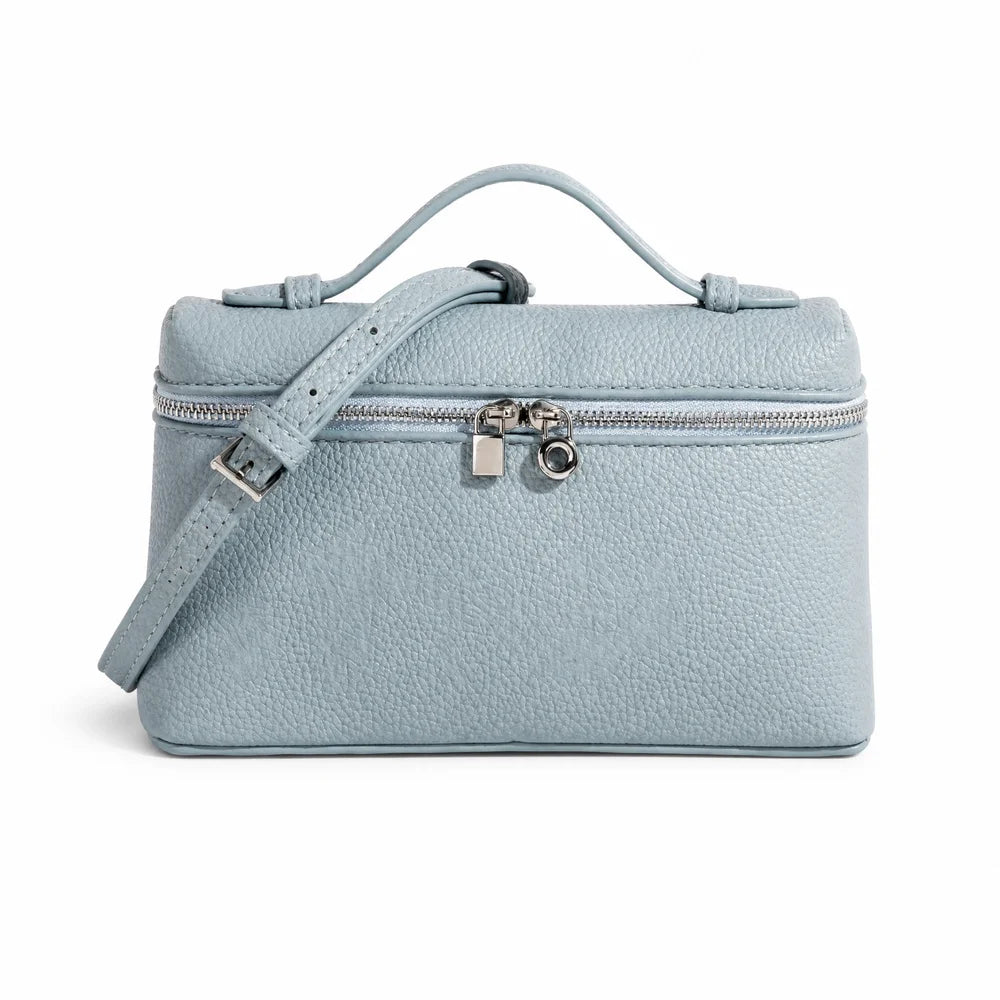 Custom Logo Structured Zip Vegan PU Box Bag OEM ODM Women Gold-Tone Chain Handbag Private Label Wholesale
