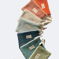 Custom Logo Travel Portable Striped Eco Friendly Corduroy Women Cosmetic Pouch