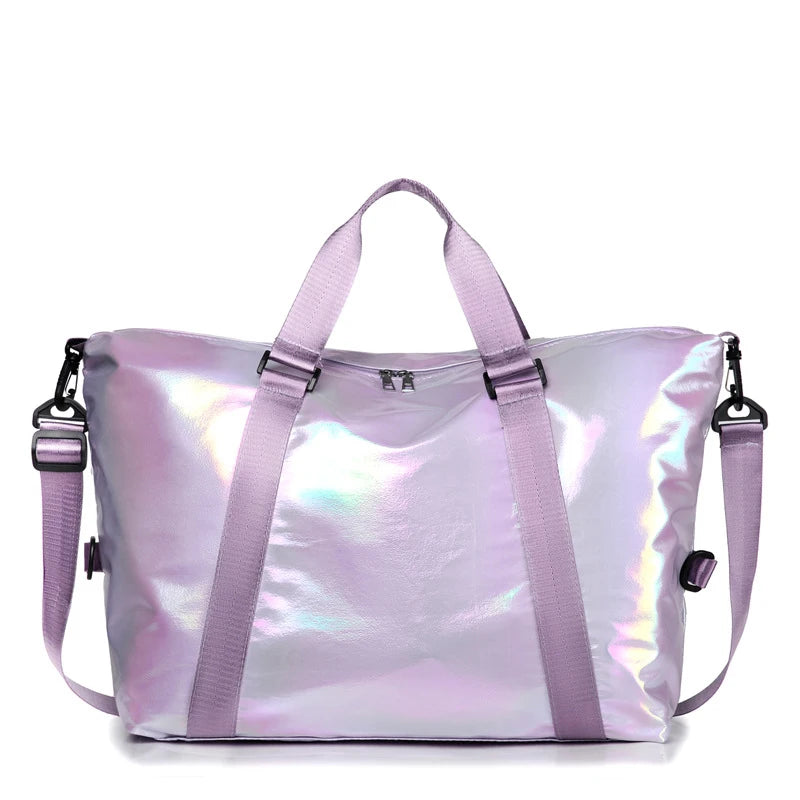 Custom Logo Waterproof Gym Duffel Sports Outdoor Travel Women Handbag Dry Wet Separation Storage Shoulder Bag
