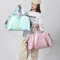 Custom Logo Waterproof Gym Duffel Sports Outdoor Travel Women Handbag Dry Wet Separation Storage Shoulder Bag