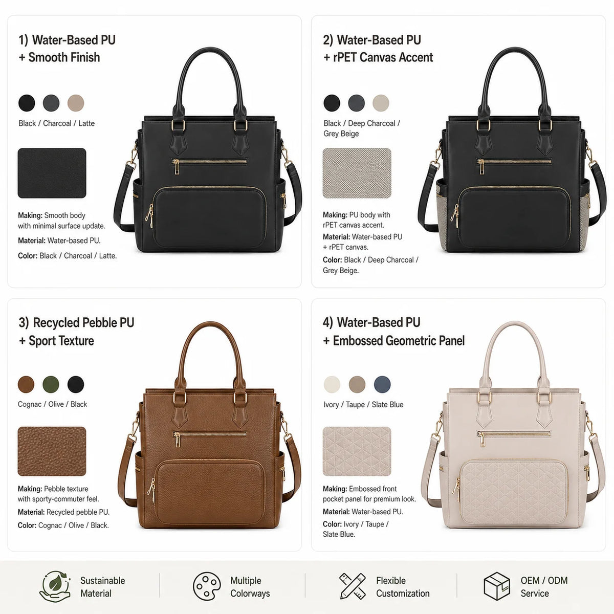 Custom Logo Women's Laptop Bag with Insulated Lunch Compartment Tote Office Bag Travel Handbag