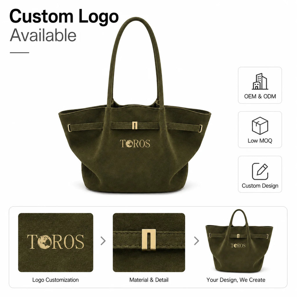 Custom Made Texture Women's Chinese Handbag PU Leather Adjustable Shoulder Strap Button Polyester 20-35L Capacity Travel