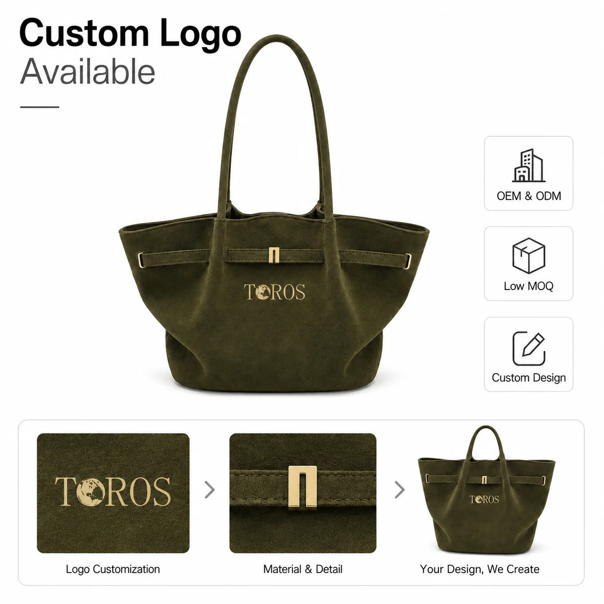 Custom Made Texture Women's Chinese Handbag PU Leather Adjustable Shoulder Strap Button Polyester 20-35L Capacity Travel