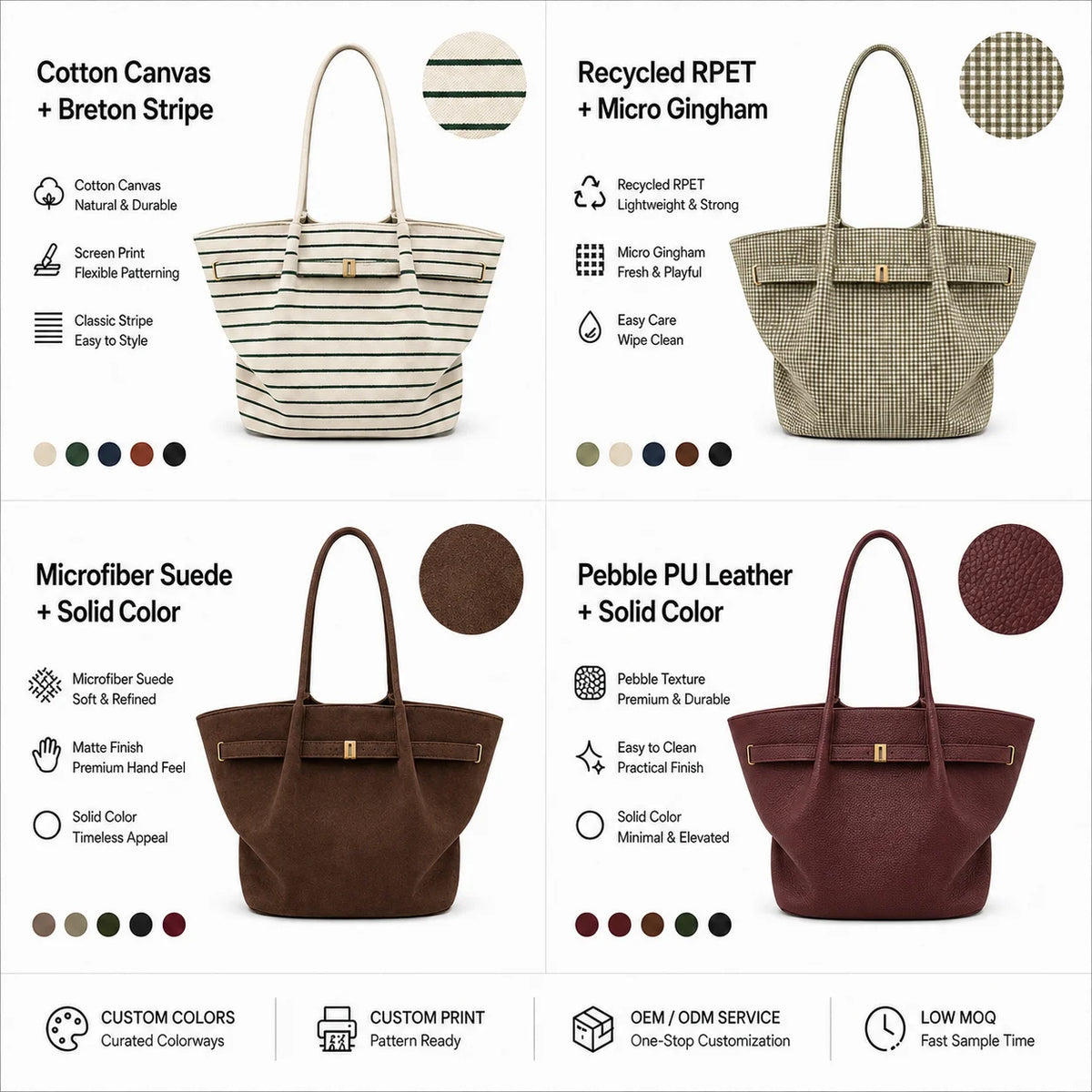 Custom Made Texture Women's Chinese Handbag PU Leather Adjustable Shoulder Strap Button Polyester 20-35L Capacity Travel