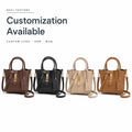 Custom OEM Croc Embossed PU Leather Handbag Vegan Crocodile Texture Top Handle Bag Private Label Low MOQ