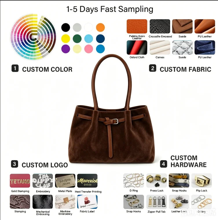 Custom OEM Women PU Waterproof Underarm Bag Vintage Frosted Shoulder Handbag Ladies Tote Wholesale