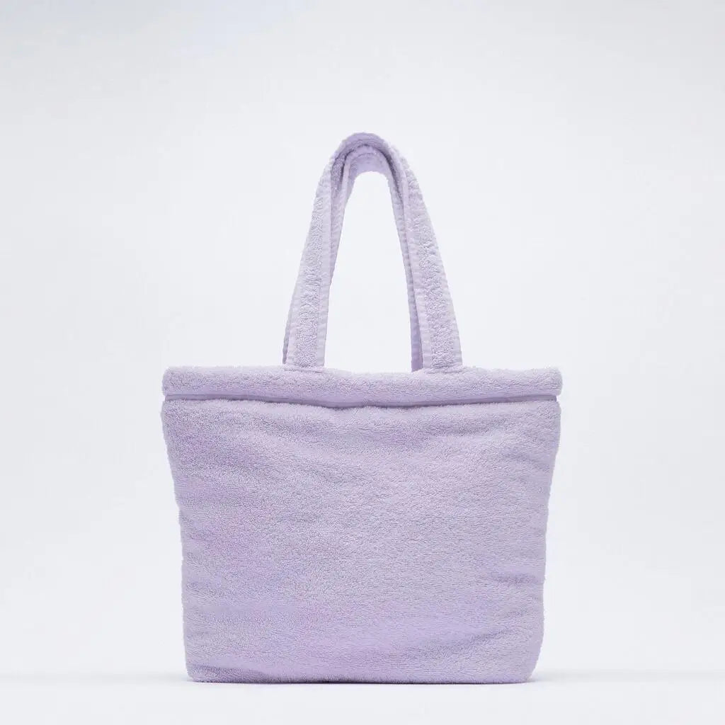 Custom Personal Logo Environmental Protection Material Single Green Soft Terry Towel Shoulder Shopping Tote Bag