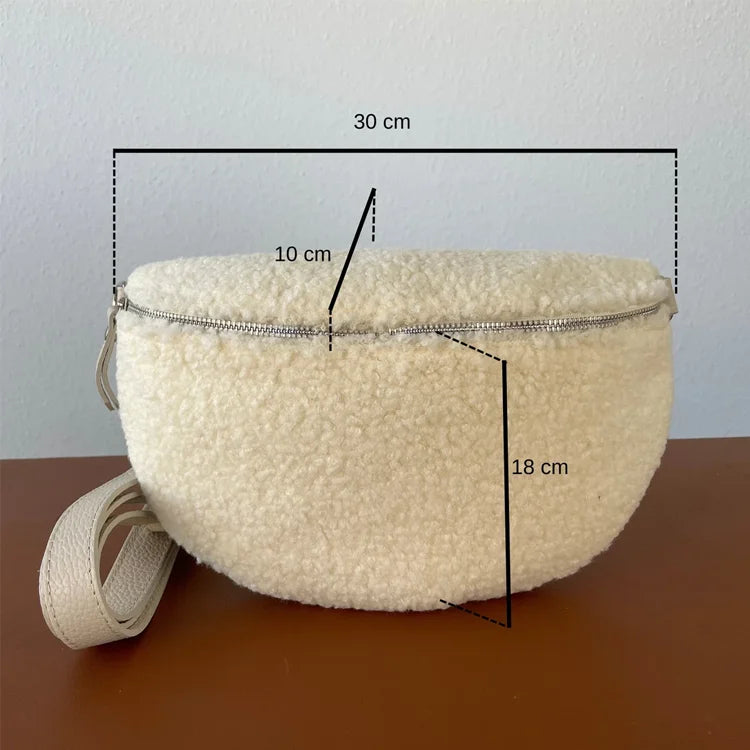 Custom Portable Teddy Waist Bag Fashionable Fanny Pack