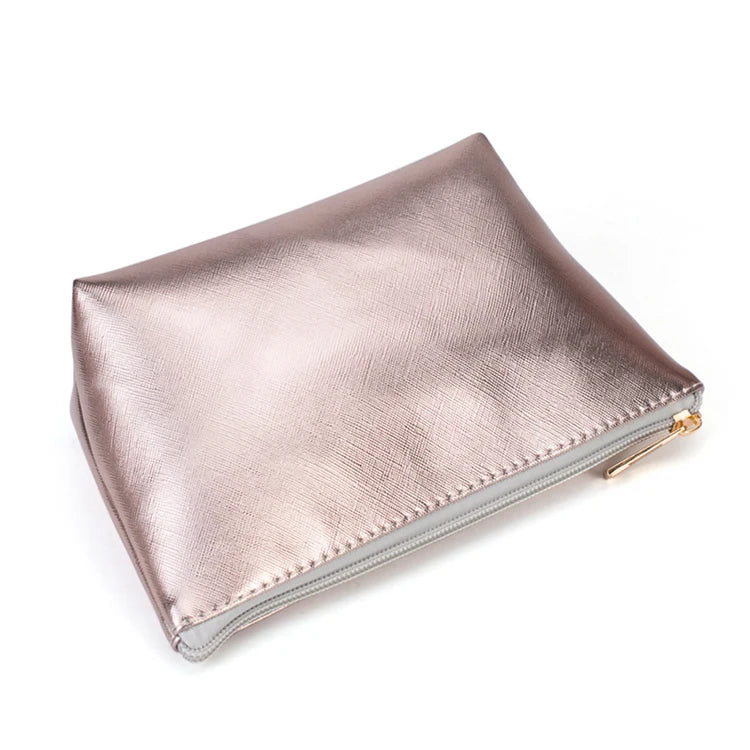 Custom Printed Pu Large Cosmetic Travel Storage Multi Pouch Makeup Bag