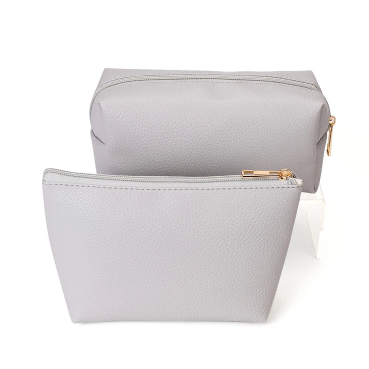 Custom Printed Pu Large Cosmetic Travel Storage Multi Pouch Makeup Bag
