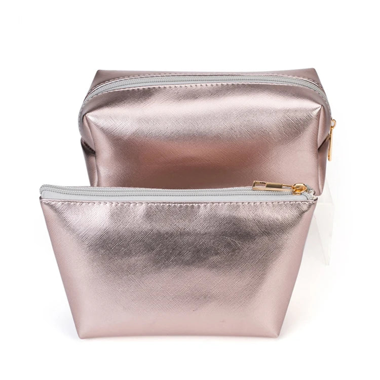 Custom Printed Pu Large Cosmetic Travel Storage Multi Pouch Makeup Bag