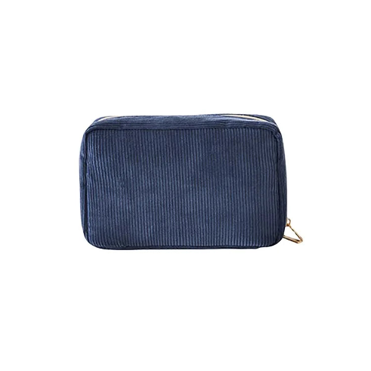 Custom Private Label Makeup Bags Square Velvet Portable Cosmetic Bags & Cases Beauty Corduroy Wash Bag