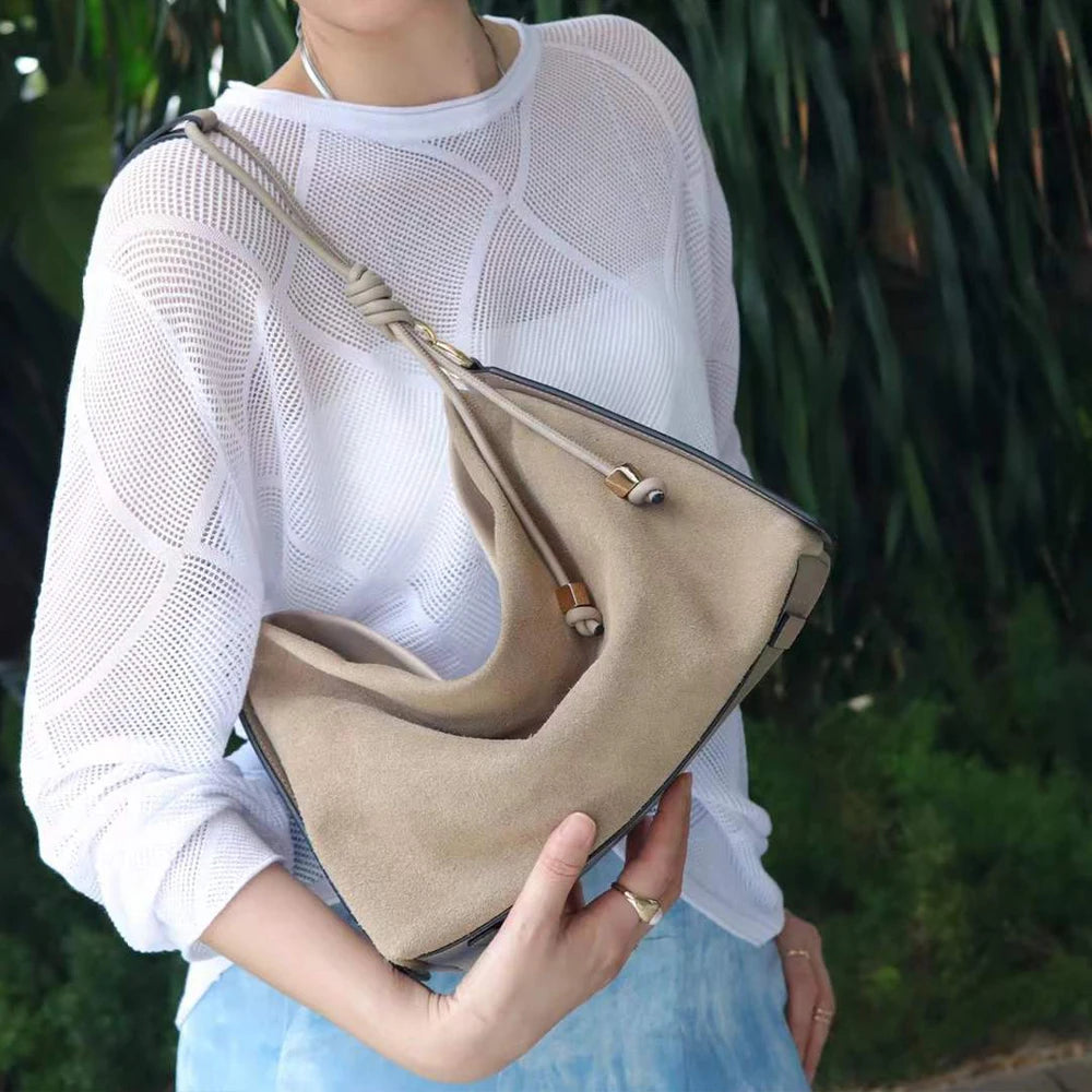 Custom Private Label Top Grain Leather Hobo Bag Women Designer Vintage Large Capacity Office Work Shoulder Bags