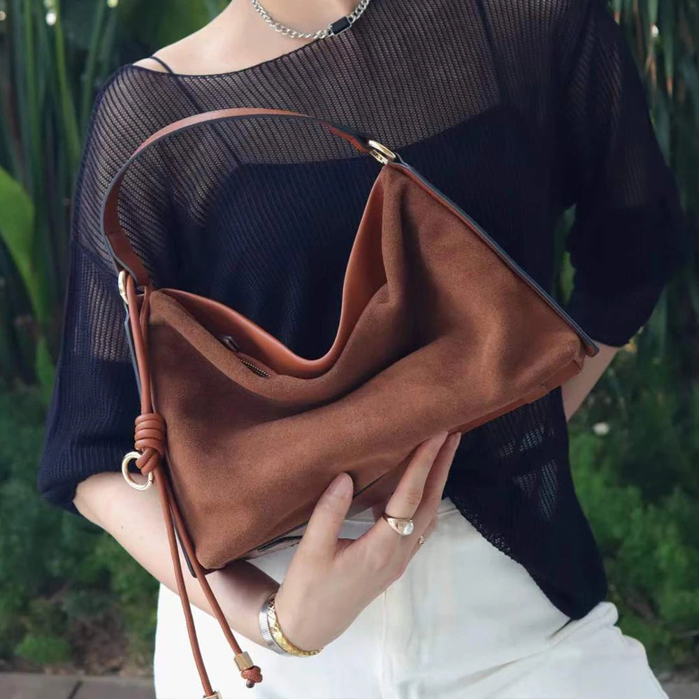 Custom Private Label Top Grain Leather Hobo Bag Women Designer Vintage Large Capacity Office Work Shoulder Bags