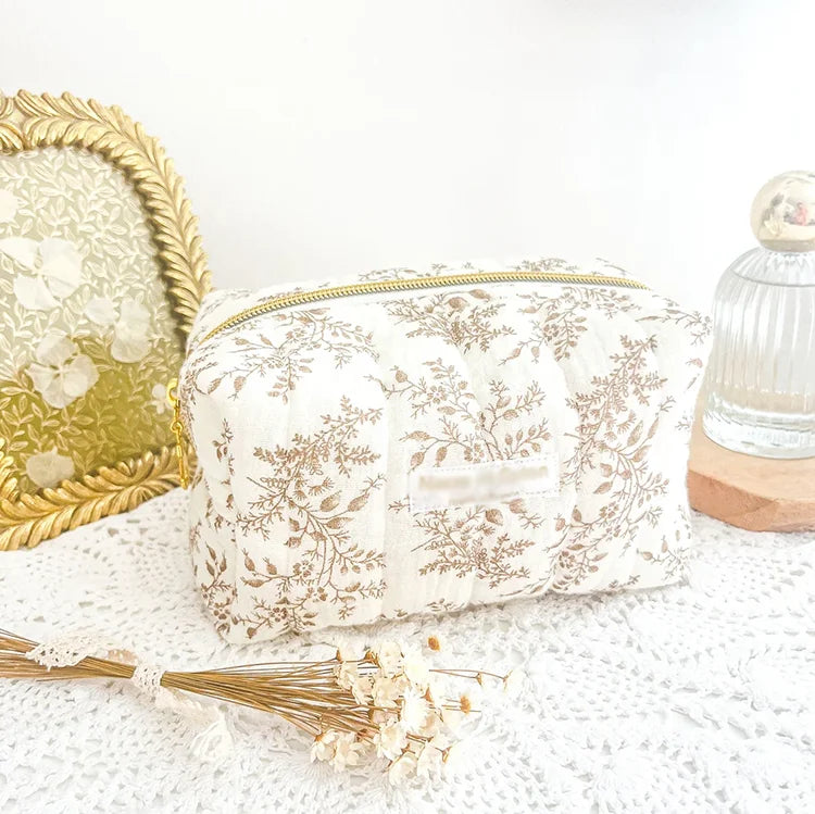 Custom Travel Soft Comfortable Cotton Lazy Cosmetic Nylon Pouch Makeup Bag