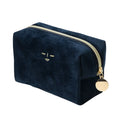 Custom Trending Personalized Plush Satin Embroidery Cosmetic Bag Women Flannel Makeup Bag