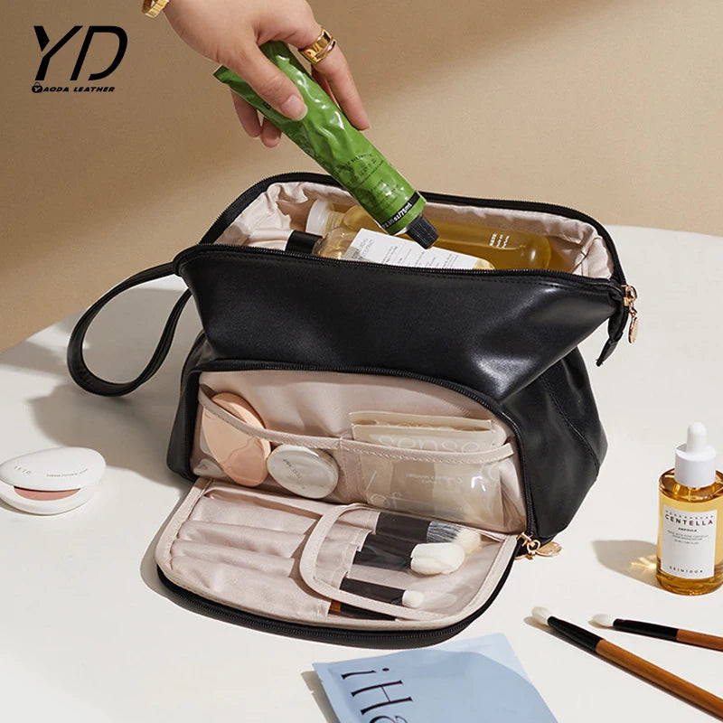 Custom White Makeup Bag Small Cute Makeup Organizer Skincare Bag Cosmetic Pouch for Purse