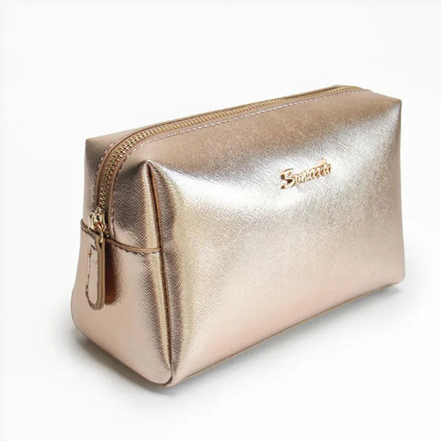 Custom logo Private Label Small pink PU Travel Makeup Bag Cosmetic Bag