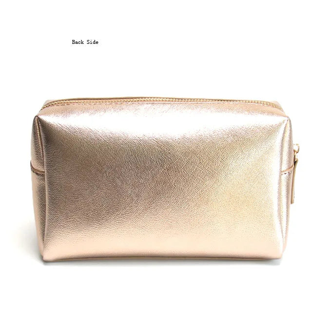 Custom logo Private Label Small pink PU Travel Makeup Bag Cosmetic Bag