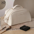 Custom logo Pu Large Capacity Cosmetic Bag case 2024 Waterproof Luxury Designer Leather Toiletry Travel Cosmetic Makeup Bag