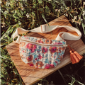 Customizable Cartoon Pattern Fanny Packs Floral Cotton Bum Bag Adjustable Strap Spring Women Crossbody Belt Bags
