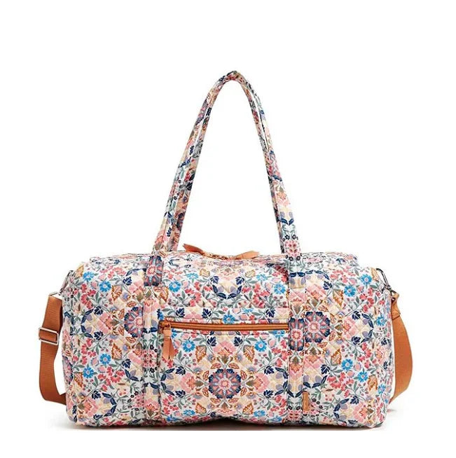 Customization Pattern Duffel Bag Women Quilting Luggage Bags Large Package Travel Duffle Bag with Detachable Shoulder Strap