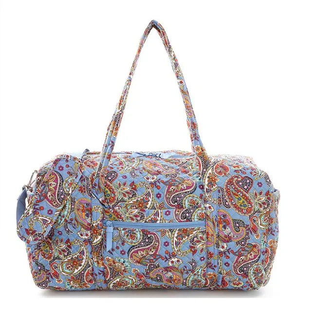 Customization Pattern Duffel Bag Women Quilting Luggage Bags Large Package Travel Duffle Bag with Detachable Shoulder Strap