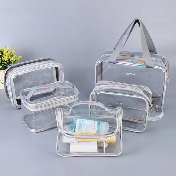 Customize Plastic Portable Pvc Travel clear Cosmetic Luxury Makeup Bag Transparent