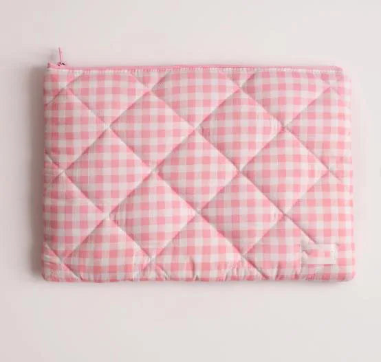 Customized Flower Laptop Bag Cotton Quilted Laptop Bag Handmade Laptop Sleeves