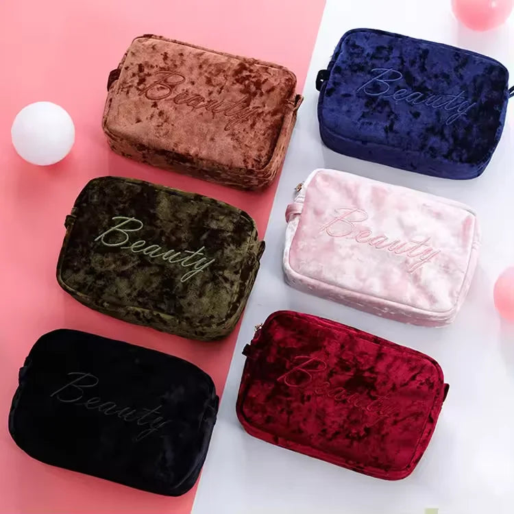 Cute Pouches Polyester Cosmetic Makeup Bag Unique Custom logo Design