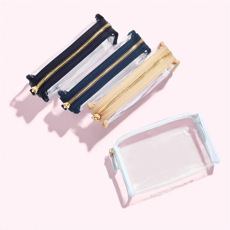 Cute clear Cosmetic Makeup Bag Pvc Fashion Transparent With Zipper
