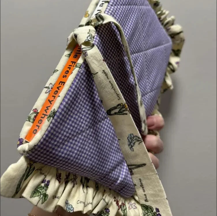 DIY Pattern for Cover Lovers Personalized Eco-Friendly Quilted Book Sleeve Handmade Gingham Pens Bag