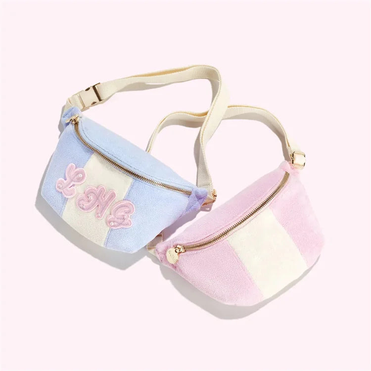 Denim Zipper Waist Pack Bags for Women Belt Waist Packs Chest Crossbody Handbags Shoulder Messenger Fanny Bag