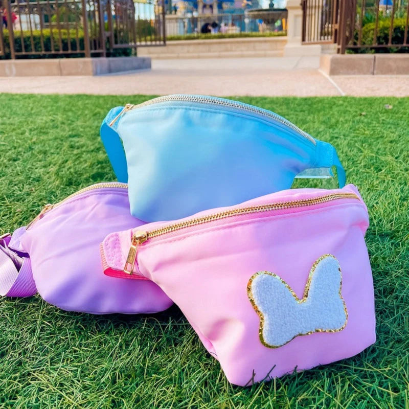 Denim Zipper Waist Pack Bags for Women Belt Waist Packs Chest Crossbody Handbags Shoulder Messenger Fanny Bag
