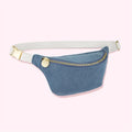 Denim Zipper Waist Pack Bags for Women Belt Waist Packs Chest Crossbody Handbags Shoulder Messenger Fanny Bag
