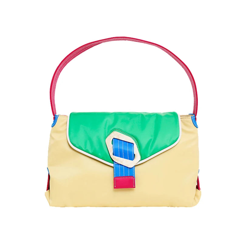 Design Retro Nylon Contrast Color Shoulder Bag 2022 New Simple Women's Handbag