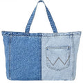 Designer Style Denim Lady Solid Color Zipper Closure Storage Shopping Shoulder Messenger Tote Bag All Seasons Embroidery LOGO