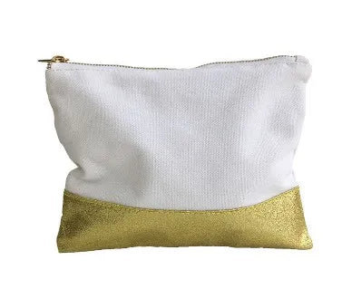 Durable Canvas Makeup Brush Bag Glitter Cotton Purse Cosmetic Bag Travel Toiletry Organizer Bag