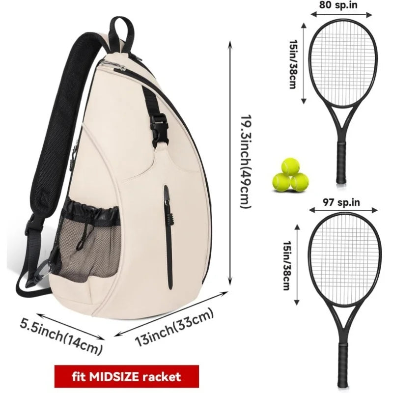 Durable Oxford Polyester Unisex Badminton Bag Indoor Sports Training Single-shoulder Tennis Bag Pickleball Backpack Crossbody