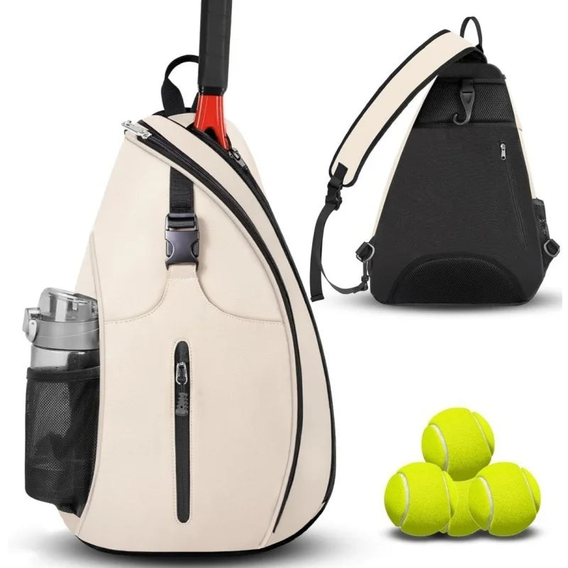 Durable Oxford Polyester Unisex Badminton Bag Indoor Sports Training Single-shoulder Tennis Bag Pickleball Backpack Crossbody