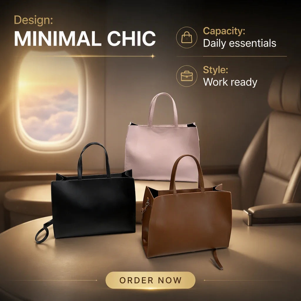 Embossed Letter PU Two-Open Chain Strap Lightweight Large Capacity Luxury Fashion Women Tote Bag Daily Shoulder Handbag Casual